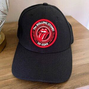 The Rolling Stones Zip Code 2015 North America Hat Black & Red Adjustable Cap
